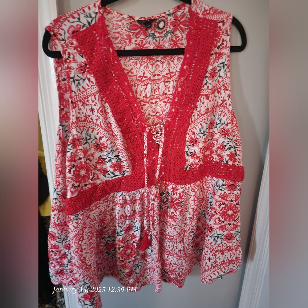 Lace up tank top